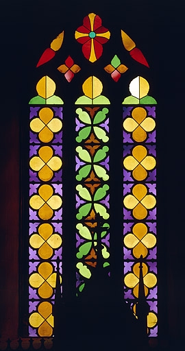 Verrière (baie 3) : vue d'ensemble. © Yves Sancey / Région Bourgogne-Franche-Comté, Inventaire du patrimoine - 1990