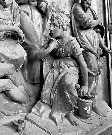 La Déploration, détail : sainte Marie Madeleine. © Jérôme Mongreville / Région Bourgogne-Franche-Comté, Inventaire du patrimoine - 1990