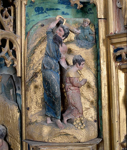 Le Sacrifice d'Abraham, en haut à droite de la Montée au Calvaire. © Jérôme Mongreville / Région Bourgogne-Franche-Comté, Inventaire du patrimoine - 1990