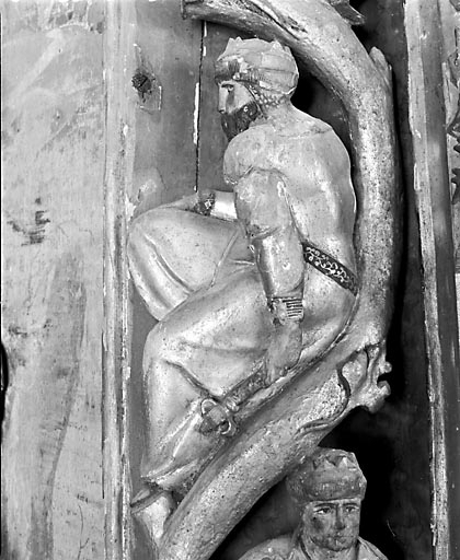 Arbre de Jessé, détail : 3ème personnage de la partie droite. © Jérôme Mongreville / Région Bourgogne-Franche-Comté, Inventaire du patrimoine - 1990