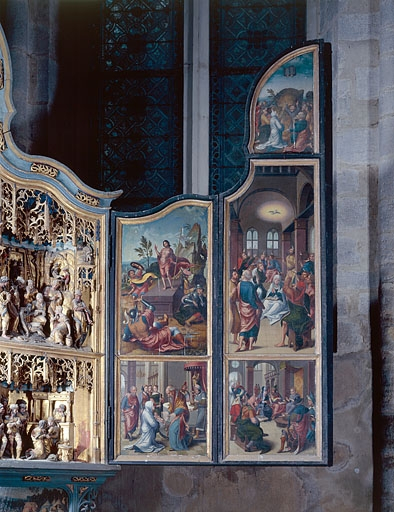 Face interne du volet droit. © Jérôme Mongreville / Région Bourgogne-Franche-Comté, Inventaire du patrimoine - 1990