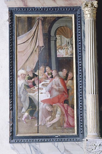 Le repas chez Simon le pharisien et l'onction des pieds du Christ. © Jérôme Mongreville / Région Bourgogne-Franche-Comté, Inventaire du patrimoine - 1990