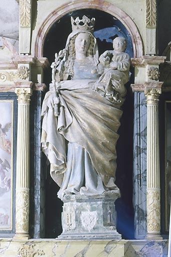 Vierge à l'enfant, vue de face. © Jérôme Mongreville / Région Bourgogne-Franche-Comté, Inventaire du patrimoine - 1990