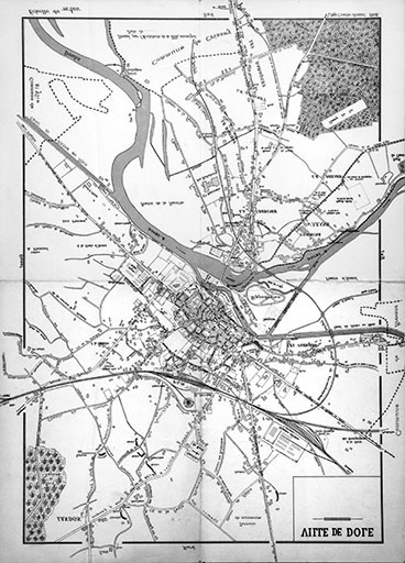 Ville de Dole [plan]. © Yves Sancey / Région Bourgogne-Franche-Comté, Inventaire du patrimoine - 1990