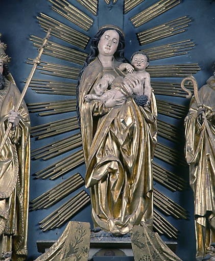 Vierge à l'Enfant, vue de face. © Jérôme Mongreville / Région Bourgogne-Franche-Comté, Inventaire du patrimoine - 1991