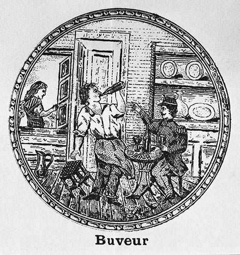 Figure mobile : le buveur. © Jérôme Mongreville / Région Bourgogne-Franche-Comté, Inventaire du patrimoine - 1991 Figure mobile : le buveur. © Jérôme Mongreville / Région Bourgogne-Franche-Comté, Inventaire du patrimoine - 1991
