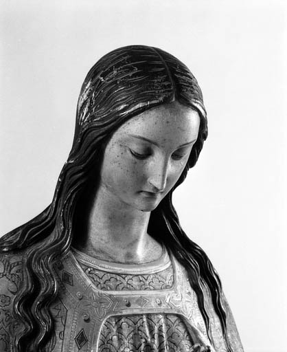 Détail du visage. © Yves Sancey / Région Bourgogne-Franche-Comté, Inventaire du patrimoine - 1991