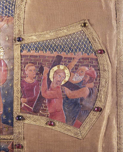 Détail sur le revers : montée au calvaire. © Yves Sancey / Région Bourgogne-Franche-Comté, Inventaire du patrimoine - 1991