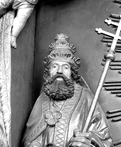 Saint Pierre, vue rapprochée à mi-corps de face. © Jérôme Mongreville / Région Bourgogne-Franche-Comté, Inventaire du patrimoine - 1993