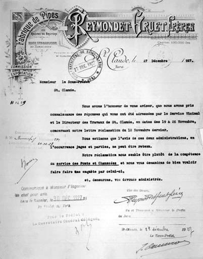 Fabrique de pipes Reymondet-Gruet Frères. © Jérôme Mongreville / Région Bourgogne-Franche-Comté, Inventaire du patrimoine - 1994 Fabrique de pipes Reymondet-Gruet Frères. © Jérôme Mongreville / Région Bourgogne-Franche-Comté, Inventaire du patrimoine - 1994