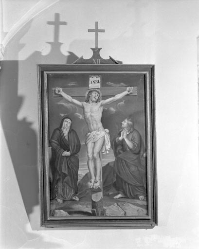 Douzième station : le Christ meurt sur la croix. © Yves Sancey / Région Bourgogne-Franche-Comté, Inventaire du patrimoine - 1994 Douzième station : le Christ meurt sur la croix. © Yves Sancey / Région Bourgogne-Franche-Comté, Inventaire du patrimoine - 1994