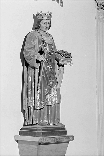 Statue de saint Louis du retable sud. © Yves Sancey / Région Bourgogne-Franche-Comté, Inventaire du patrimoine - 1996