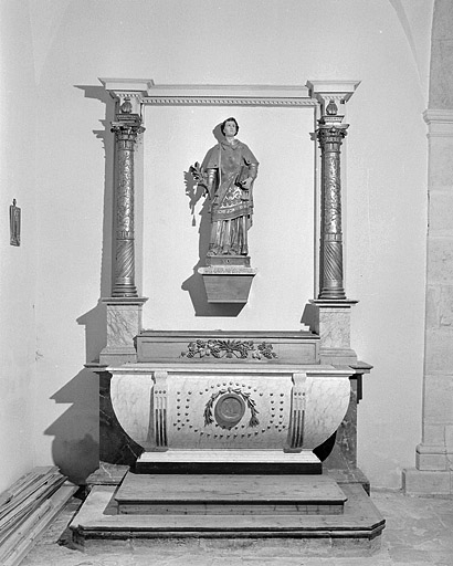 Vue d'ensemble de l'autel retable nord, de face. © Yves Sancey / Région Bourgogne-Franche-Comté, Inventaire du patrimoine - 1996