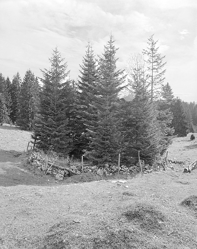 Emplacement d'une des citernes du chalet. © Jérôme Mongreville / Région Bourgogne-Franche-Comté, Inventaire du patrimoine - 1996