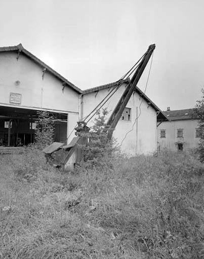 Grue sur l'aire des matières premières. © Yves Sancey / Région Bourgogne-Franche-Comté, Inventaire du patrimoine - 1997