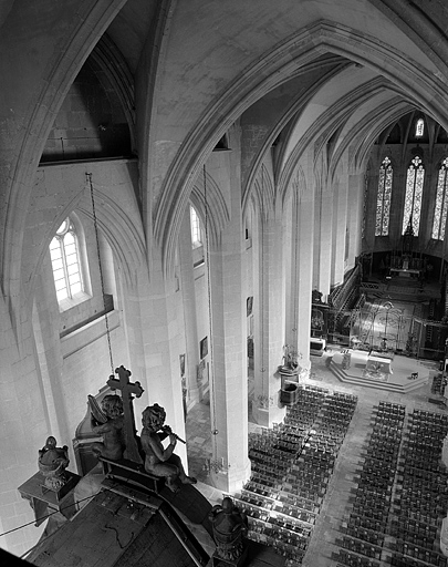 Elévation nord de la nef depuis la coursière haute. © Jérôme Mongreville / Région Bourgogne-Franche-Comté, Inventaire du patrimoine - 1997