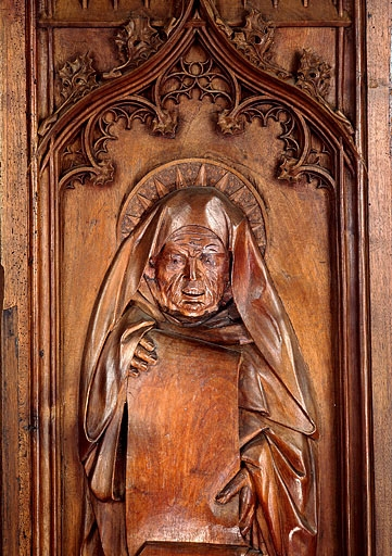 Détail du panneau de droite. © Jérôme Mongreville / Région Bourgogne-Franche-Comté, Inventaire du patrimoine - 1998 Détail du panneau de droite. © Jérôme Mongreville / Région Bourgogne-Franche-Comté, Inventaire du patrimoine - 1998