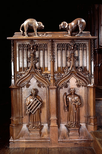 Quatrième jouée basse : saint Laurent et saint Etienne. © Jérôme Mongreville / Région Bourgogne-Franche-Comté, Inventaire du patrimoine - 1998