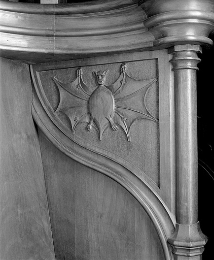 Parclose à droite de la douzième stalle haute. © Jérôme Mongreville / Région Bourgogne-Franche-Comté, Inventaire du patrimoine - 1998