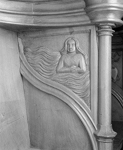 Parclose à droite de la septième stalle haute. © Jérôme Mongreville / Région Bourgogne-Franche-Comté, Inventaire du patrimoine - 1998