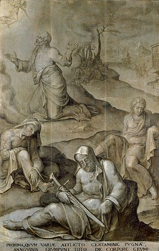 Panneau 2 verso : le Christ au Jardin des Oliviers.. © Yves Sancey / Région Bourgogne-Franche-Comté, Inventaire du patrimoine - 1998