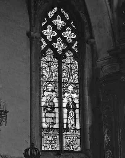 Baie 1 : saint Vernier, Education de la Vierge. © Yves Sancey / Région Bourgogne-Franche-Comté, Inventaire du patrimoine - 2000