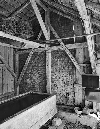 Vue de la charpente. © Jérôme Mongreville / Région Bourgogne-Franche-Comté, Inventaire du patrimoine - 2000