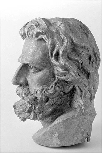 Figure d'homme vu de profil, d'après le personnage central du Départ des volontaires de 1792 par François Rude. © Jérôme Mongreville / Région Bourgogne-Franche-Comté, Inventaire du patrimoine - 2000