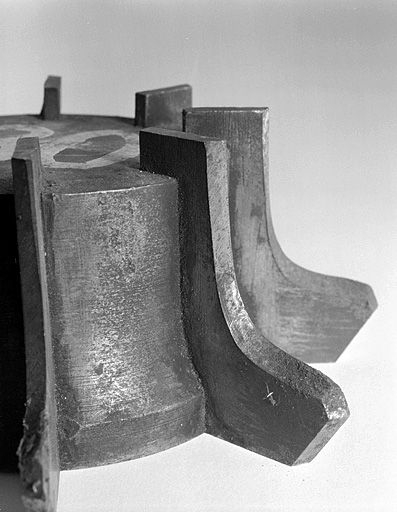 Détail d'une fraise, montrant le profil des fers. © Jérôme Mongreville / Région Bourgogne-Franche-Comté, Inventaire du patrimoine - 2000