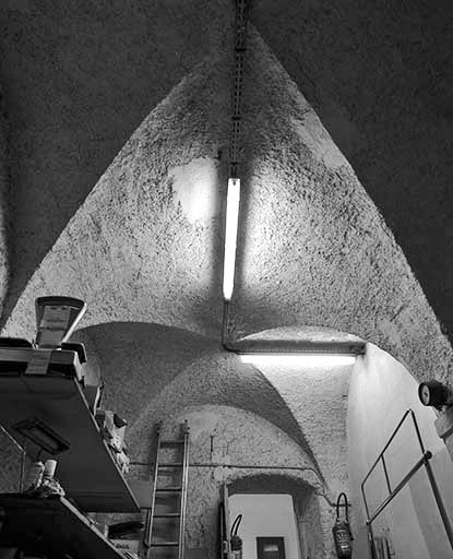 Voûtes de la pièce à gauche du hall. © Yves Sancey / Région Bourgogne-Franche-Comté, Inventaire du patrimoine - 2001