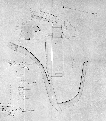 Plan-masse de la filature. © Jérôme Mongreville / Région Bourgogne-Franche-Comté, Inventaire du patrimoine - 2001