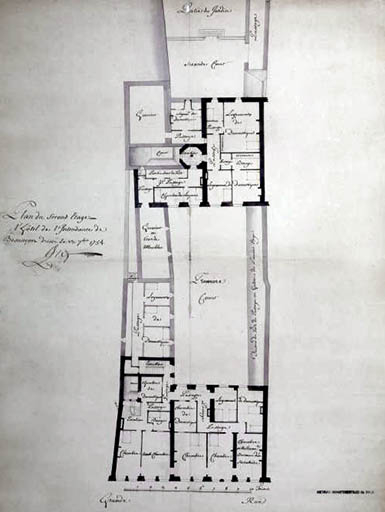 Plan du premier étage. © Jérôme Mongreville, Charles-François Longin / Région Bourgogne-Franche-Comté, Inventaire du patrimoine - 2002