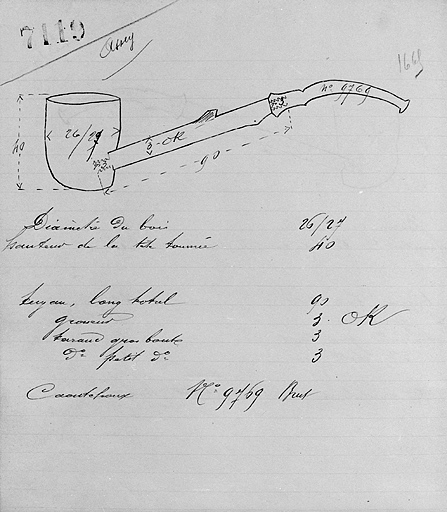Modèle n° 7119 d'une pipe en merisier. © Yves Sancey / Région Bourgogne-Franche-Comté, Inventaire du patrimoine - 2002
