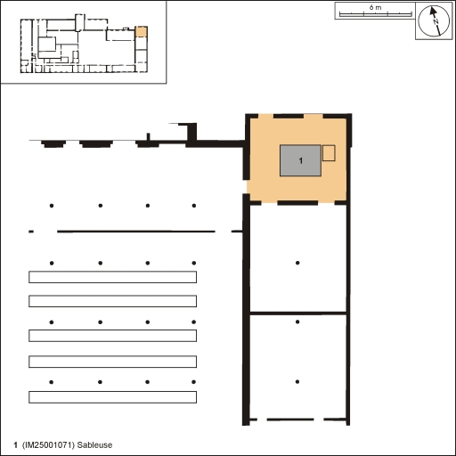 Plan de localisation de la sableuse. © André Céréza / Région Bourgogne-Franche-Comté, Inventaire du patrimoine - 2002