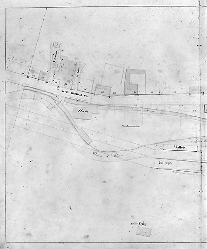Morez. Plan d'alignements [5e division : partie gauche], 1845-1859. © Yves Sancey / Région Bourgogne-Franche-Comté, Inventaire du patrimoine - 2002