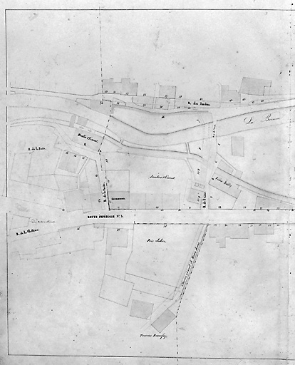 Morez. Plan d'alignements [7e division : partie gauche], 1845-1859. © Yves Sancey / Région Bourgogne-Franche-Comté, Inventaire du patrimoine - 2002