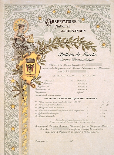 [Bulletin de marche d'une montre-bracelet], décennie 2000. © Jérôme Mongreville / Région Bourgogne-Franche-Comté, Inventaire du patrimoine - 2003