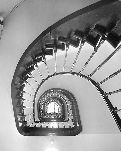 Escalier. © Yves Sancey / Région Bourgogne-Franche-Comté, Inventaire du patrimoine - 2003