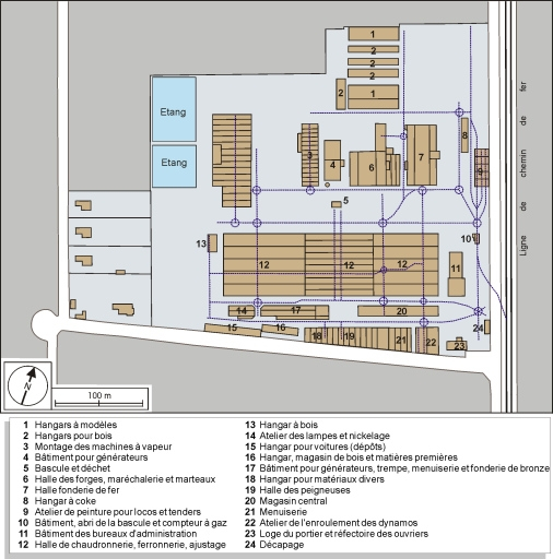 Plan-masse en 1896. © André Céréza / Région Bourgogne-Franche-Comté, Inventaire du patrimoine - 2003