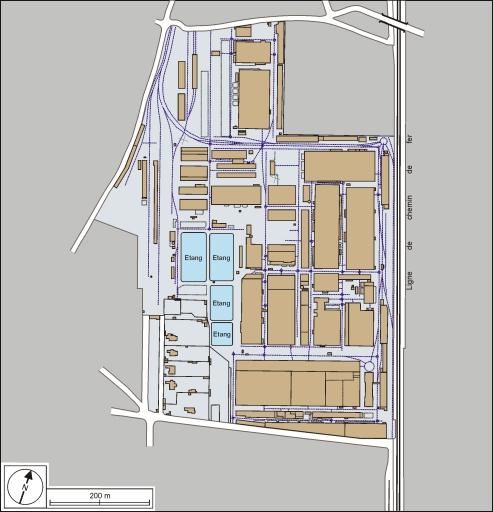 Plan-masse en 1933. © André Céréza / Région Bourgogne-Franche-Comté, Inventaire du patrimoine - 2003