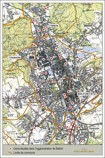 Les usines de l'agglomération belfortaine. © André Céréza / Région Bourgogne-Franche-Comté, Inventaire du patrimoine - 2003