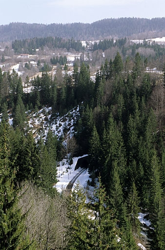 Vue d'ensemble plongeante sur la tête côté Andelot-en-Montagne. © Yves Sancey / Région Bourgogne-Franche-Comté, Inventaire du patrimoine - 2005