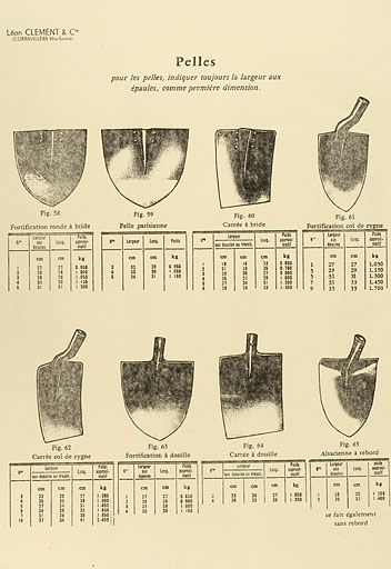 Outils vendus par la société dans les années 1960 : pelles. © Jérôme Mongreville / Région Bourgogne-Franche-Comté, Inventaire du patrimoine - 2005 Outils vendus par la société dans les années 1960 : pelles. © Jérôme Mongreville / Région Bourgogne-Franche-Comté, Inventaire du patrimoine - 2005
