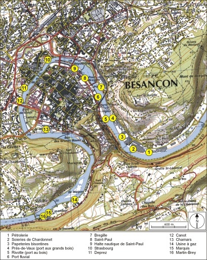 Carte de localisation des ports. Carte topographique, IGN, 2000, échelle 1:25 000 agrandie à 1:20 000. Scan 25, licence n° 2000/CUIN/9036. © André Céréza / Région Bourgogne-Franche-Comté, Inventaire du patrimoine - 2006 Carte de localisation des ports. Carte topographique, IGN, 2000, échelle 1:25 000 agrandie à 1:20 000. Scan 25, licence n° 2000/CUIN/9036. © André Céréza / Région Bourgogne-Franche-Comté, Inventaire du patrimoine - 2006