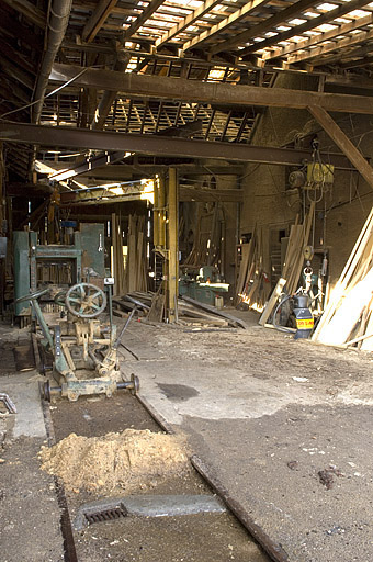 Atelier et charpente de la scierie. © Jérôme Mongreville / Région Bourgogne-Franche-Comté, Inventaire du patrimoine - 2006