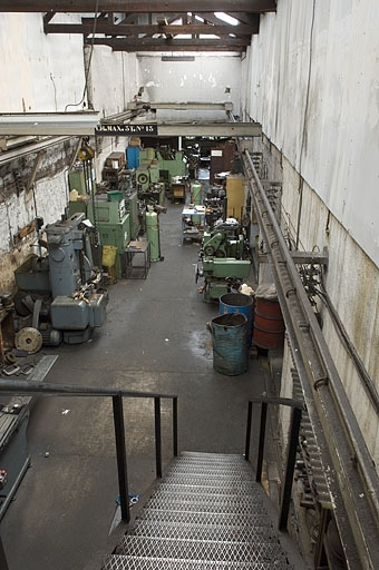 Atelier de fabrication au premier étage de soubassement. © Jérôme Mongreville / Région Bourgogne-Franche-Comté, Inventaire du patrimoine - 2006