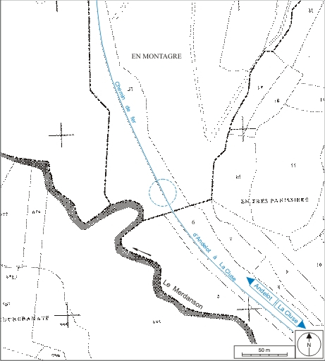 Plan-masse et de situation. Extrait du plan cadastral informatisé, 2006, section A, échelle 1:2000. © André Céréza / Région Bourgogne-Franche-Comté, Inventaire du patrimoine - 2007