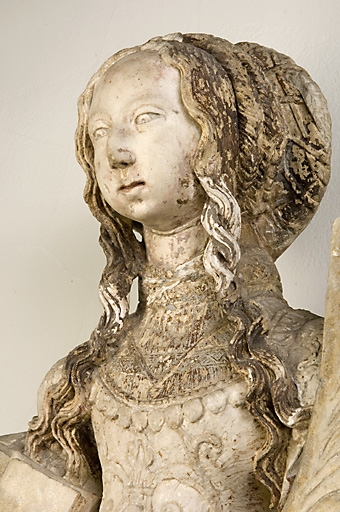 Détail : le visage. © Jérôme Mongreville / Région Bourgogne-Franche-Comté, Inventaire du patrimoine - 2007