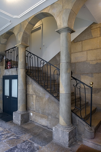 Vue d'ensemble de l'escalier. © Yves Sancey / Région Bourgogne-Franche-Comté, Inventaire du patrimoine - 2007