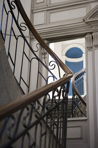 Détail de la rampe de l'escalier d'honneur. © Yves Sancey / Région Bourgogne-Franche-Comté, Inventaire du patrimoine - 2007